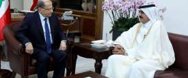 عون يلتقي السفير القطري في بلاده