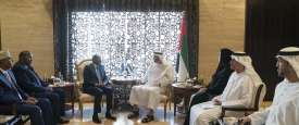 ولي عهد أبوظبي يستقبل الرئيس الصومالي