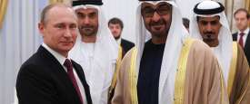 ولي عهد ابو ظبي محمد بن زايد وفلاديمير بوتين رئيس روسيا 