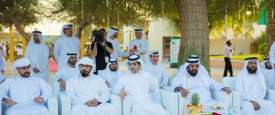 طحنون بن محمد يشهد افتتاح فعاليات اليوم الوطني 46 بمدينة ألعاب الهيلي
