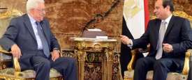 الرئيس المصري عبد الفتاح السيسي ونظيره الفلسطينى محمود عباس