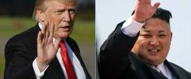 دونالد ترامب والزعيم الكوري الشمالي كيم جونج اون 