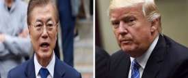  الرئيسين الكوري الجنوبي مون جاى إن والامريكي دونالد ترامب 