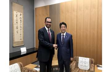 الرئيس التنفيذي لأدنوك و رئيس الوزراء الياباني