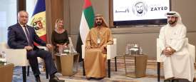 محمد بن راشد يستقبل رئيس جمهورية مولدوفا