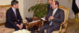 السيسي مع وزير اقتصاد أذربيجان