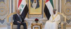 محمد بن زايد يستقبل الرئيس العراقي