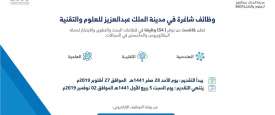 وظائف مدينة الملك عبدالعزيز للعلوم والتقنية