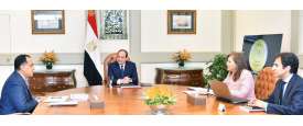الرئيس السيسي ومدبولي وهالة السعيد