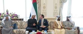 الشيخ محمد بن زايد يستقبل ولي عهد لوكسمبورغ