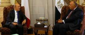 سامح شكري ونظيره الفرنسي
