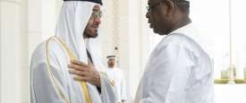 محمد بن زايد يستقبل رئيس السنغال 