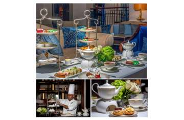 Afternoon Tea  at The Lobby Lounge at The Ritz-Carlton, Dubai.