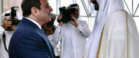 وصول الرئيس المصري لقطر