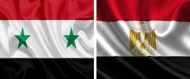 علم مصري وسوريا