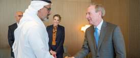 Khaled bin Mohamed bin Zayed and Brad Smith