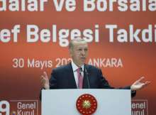 أردوغان أمس  أمام مجتمع الاعمال في أنقرة