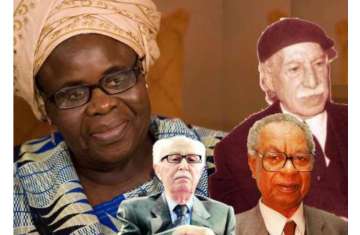 Ama Ata Aidoo and the three men writers