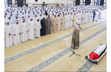 Funeral prayers for the soul of Saeed bin Zayed
