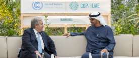 محمد بن زايد وأمين الأمم المتحدة