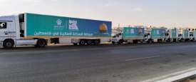 شاحنات مساعدات تتجه لقطاع غزة