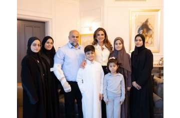 الملكة رانيا ووائل الدحدوح وأسرته