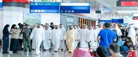 محمد بن راشد في مطار دبي