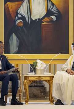 H.H Sheikh Mohamed bin Zayed Al Nahyan and His Excellency Joko Widodo
