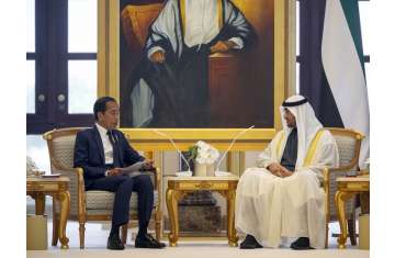 H.H Sheikh Mohamed bin Zayed Al Nahyan and His Excellency Joko Widodo