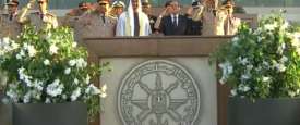 السيسي ومحمد بن زايد يشهدان رفع العلم