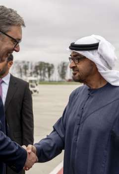 UAE President arrives in Serbia