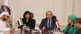 لقاء الوزير المصري والسفيرة الإماراتية