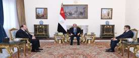 حسن رشاد والرئيس السيسي وعباس كامل