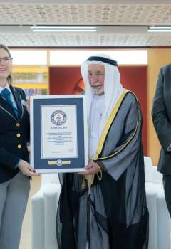 Sharjah Ruler receives Guinness certificate for Arabic Dictionary