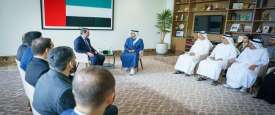 لقاء وزيرا خارجية الإمارات وسوريا