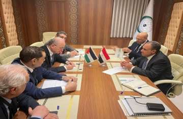 لقاء وزيرا الخارجية المصري والفلسطيني