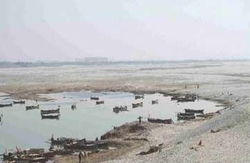 A view of Indus River downstream Kotri Barrage