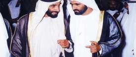 محمد بن راشد والمؤسس الشيخ زايد بن سلطان
