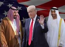 الشيخ محمد بن زايد وترامب ومحمد بن سلمان