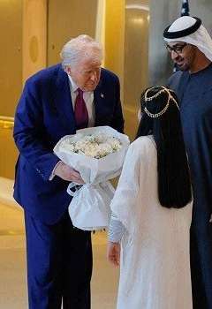 Donald Trump arrived in Abu Dhabi