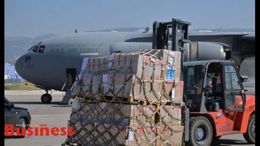 urgent | The third UAE aid plane arrives at Rafic Hariri Airport